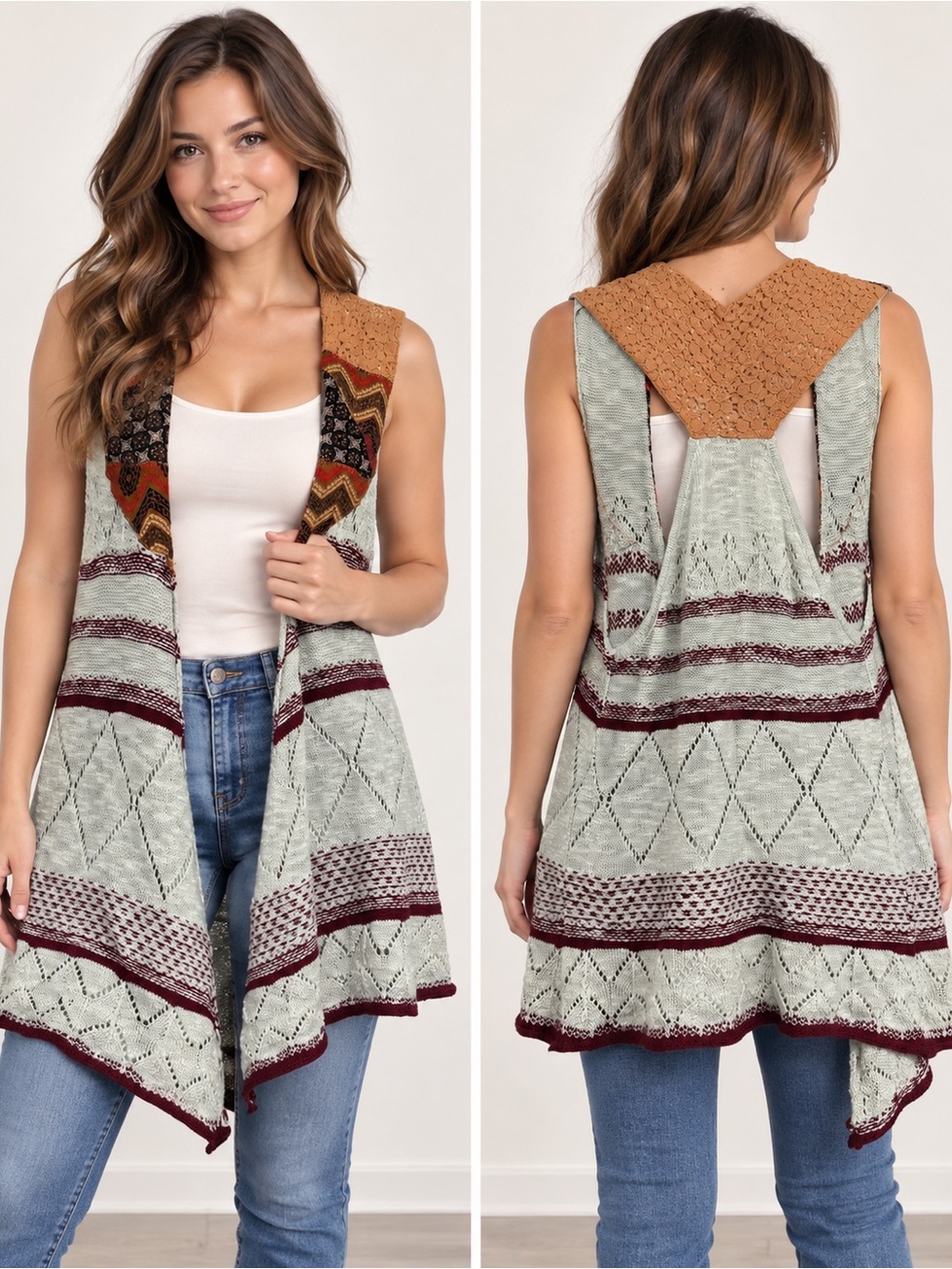 BKE Boho Vest